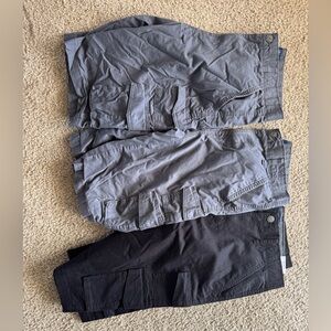 George Men's Gray and Black Cargo Shorts